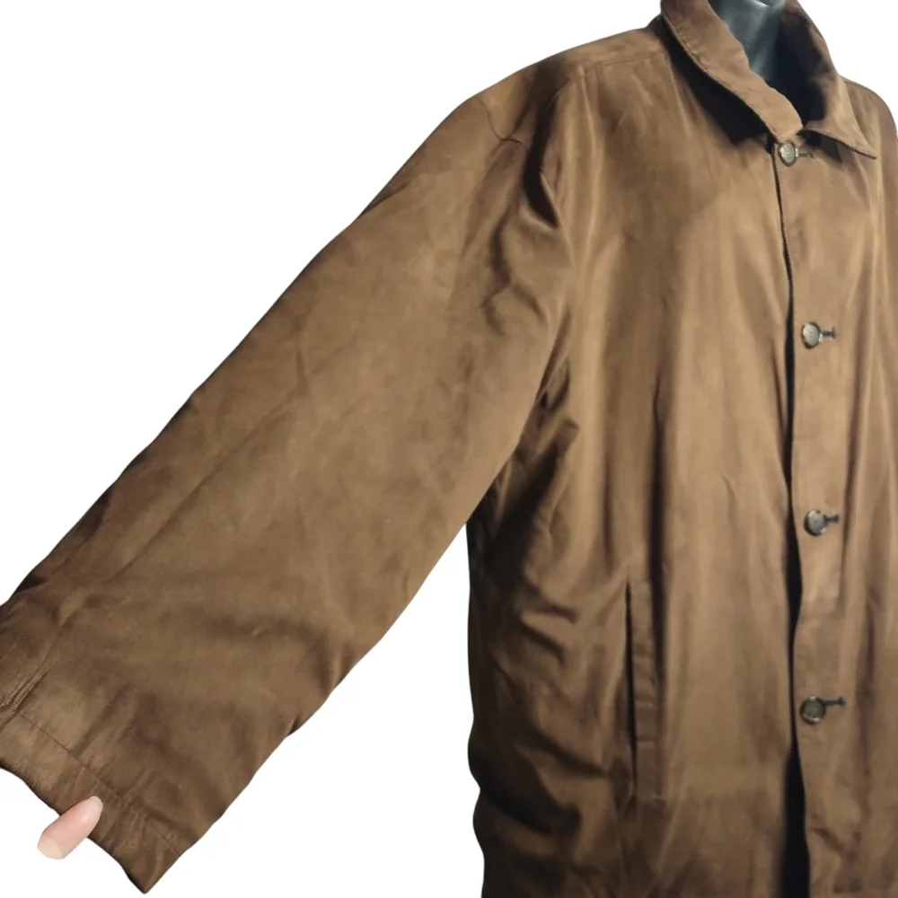 Weatherproof Men's Black Brown Reversible Leather Jacket Size XXL